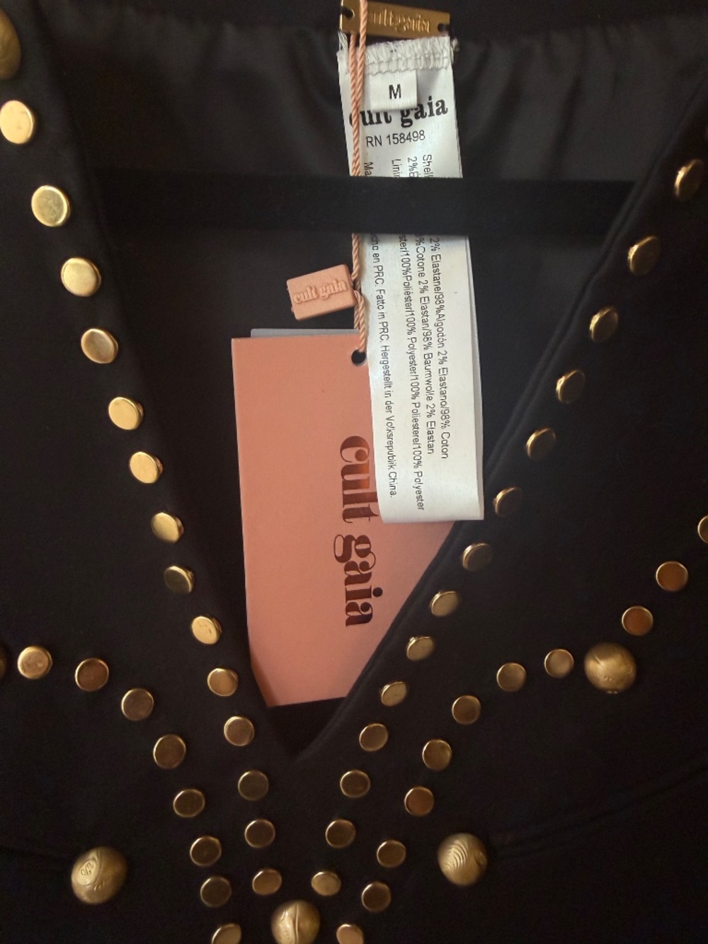 RARE find! Cult Gaia Janessa Studded Top New With Tags! Size Medium - Picture 4 of 10